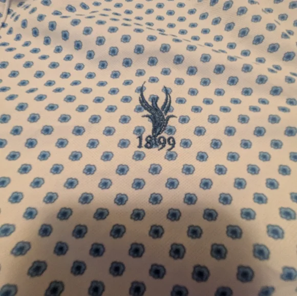 Johnnie O Golf Polo 1899 Blue Flowers Size M - Picture 3 of 8